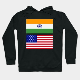 USA and Bharat India Flag Hoodie